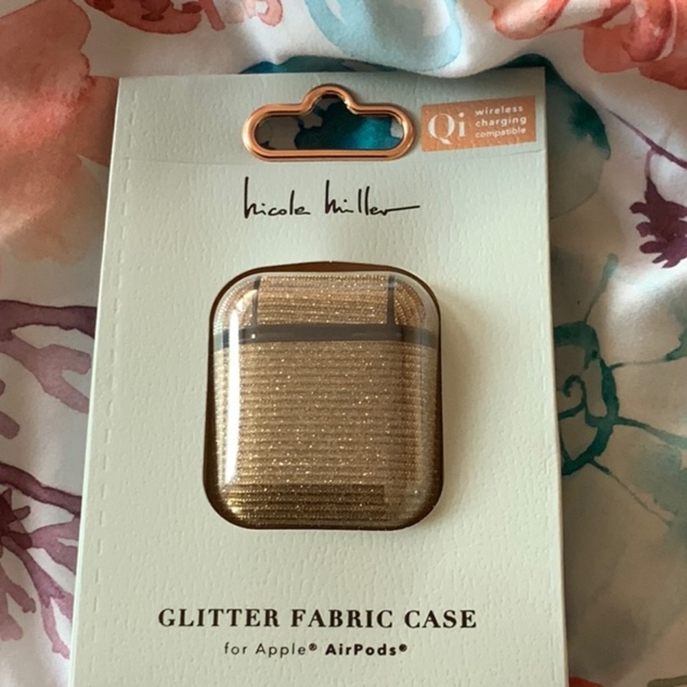 Glitter Fabric AirPod Case-Nicole Miller